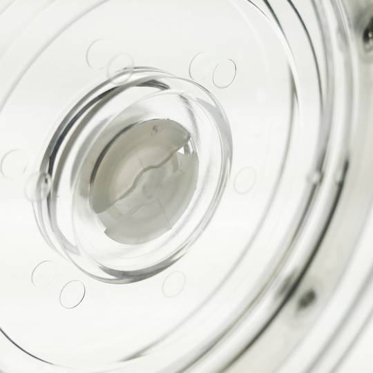 Base giratória manual 20,3 cm transparente