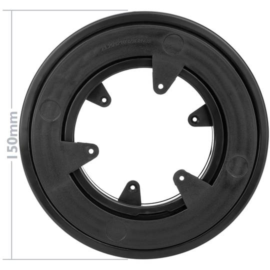 Base giratòria manual de 15 cm i 30 kg de càrrega. Plataforma rotatòria de color negre