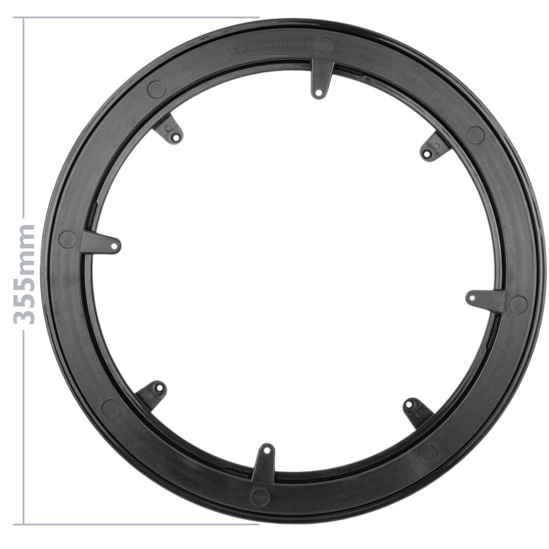 Base rotative manuelle 35 cm et 30 kg de charge. Plateforme tournante noire