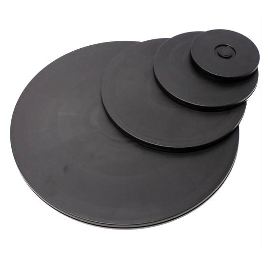 10 cm manuele draaivoet. Zwart roterend platform
