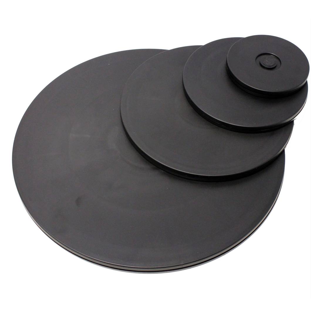 Base girevole manuale 30,6 cm nero - Cablematic