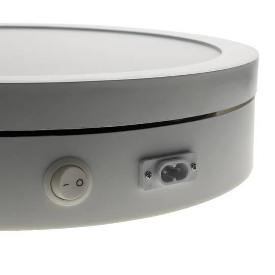 Powered rotating base display illuminated 50 cm white for shadowless photography lazy susan