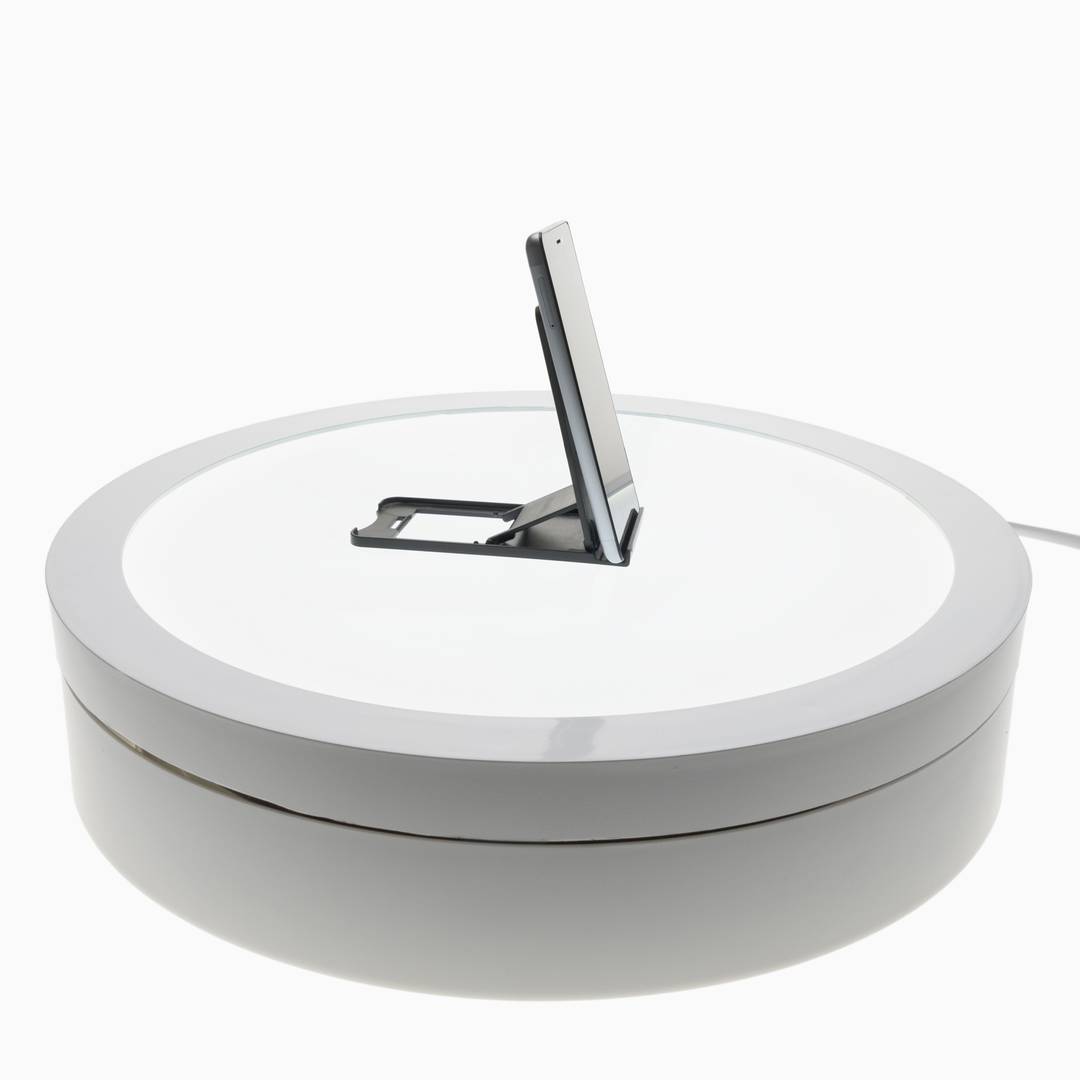 Powered rotating base display illuminated 50 cm white for shadowless photography lazy susan