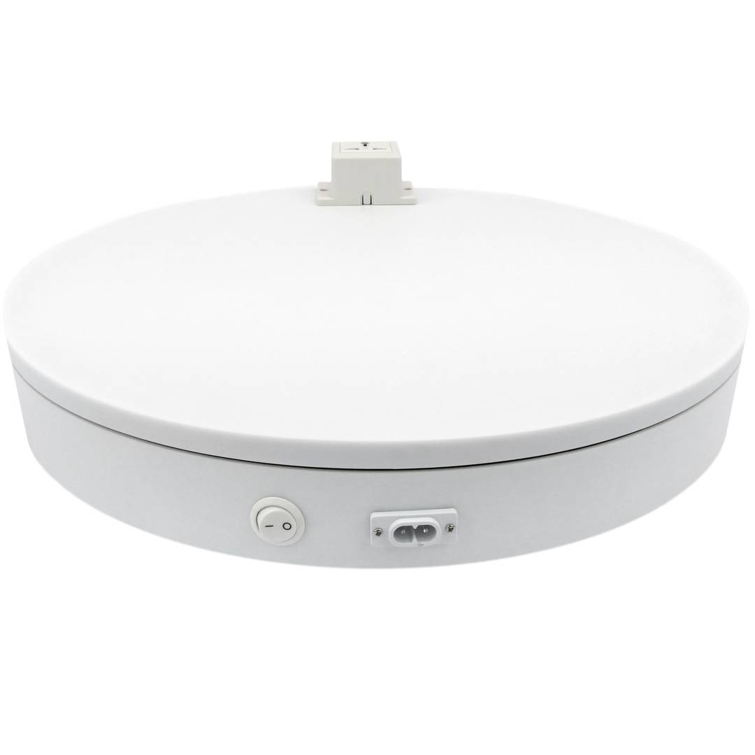 Powered rotating base display 30 cm white with plug lazy susan