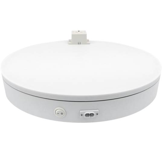 Powered rotating base display 30 cm white with plug lazy susan