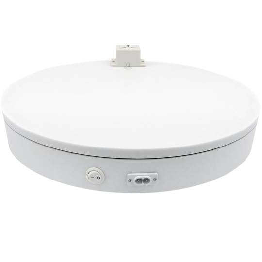 Plateau tournant electrique 40 cm blanc avec bouchon
