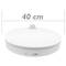 Plateau tournant electrique 40 cm blanc avec bouchon