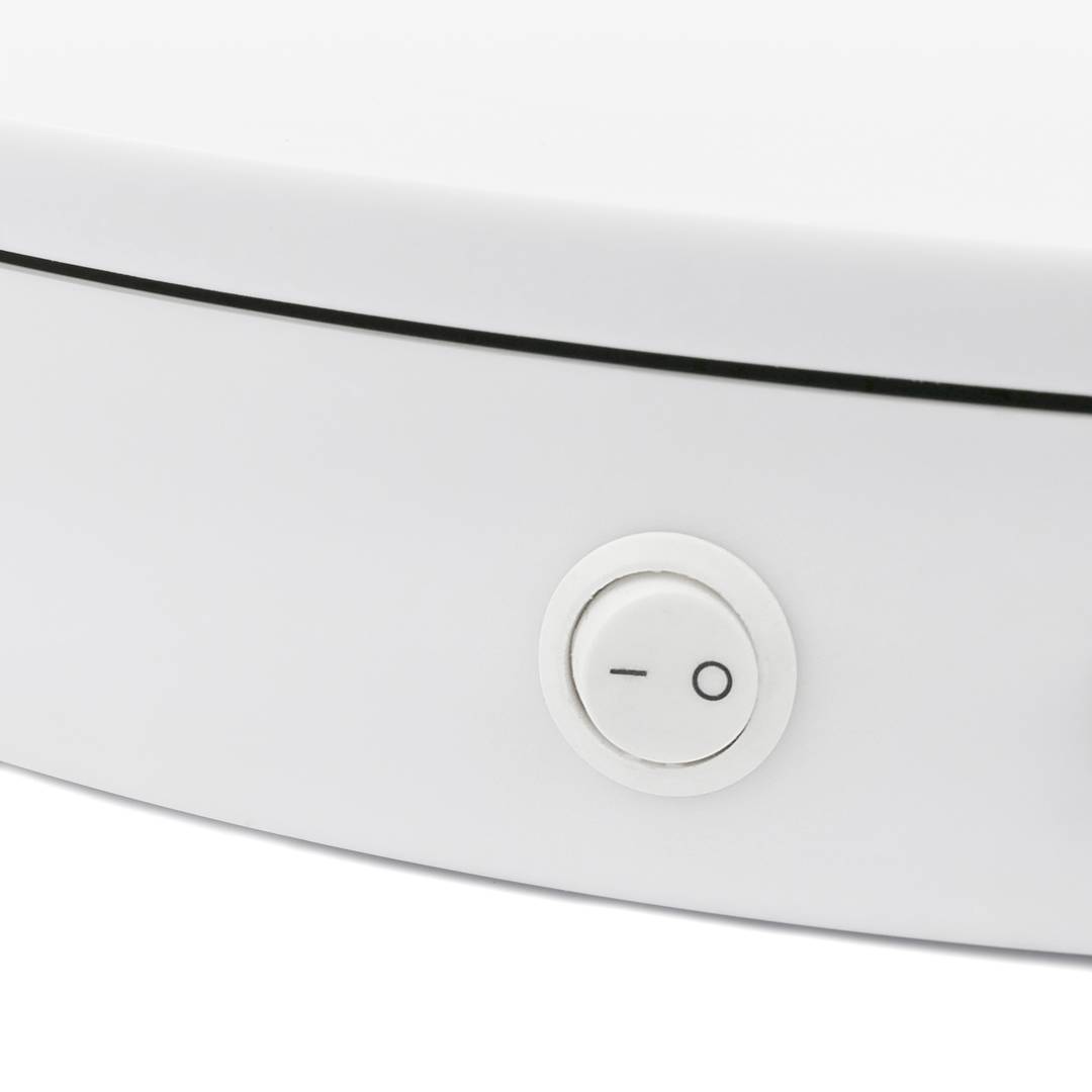 Plateau tournant electrique 40 cm blanc avec bouchon