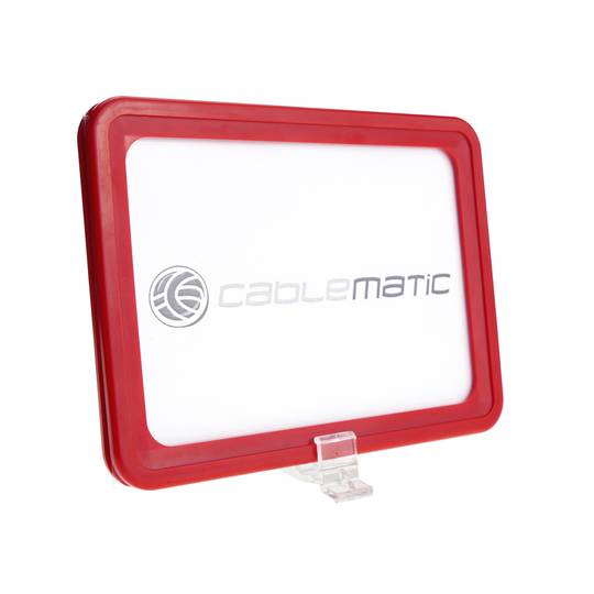 Cadre pour les signes, le marquage et des affiches, de couleur rouge A6 taille 150x110mm