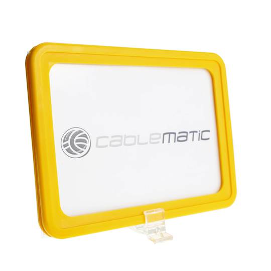 Cadre pour les signes, le marquage et des affiches, couleur jaune A5 taille 218x155mm
