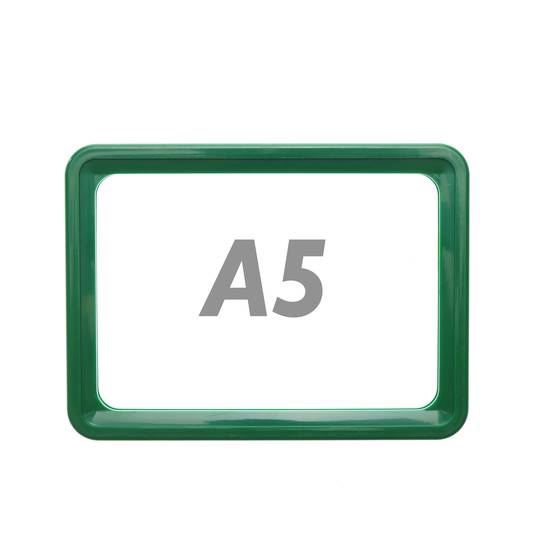 Cadre pour les signes, le marquage et des affiches, couleur vert A5 taille 218x155mm