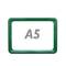 Cadre pour les signes, le marquage et des affiches, couleur vert A5 taille 218x155mm