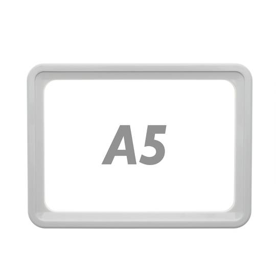Quadro per cartelli, manifesti e segnaletica bianco de la dimensione A5 218x155mm