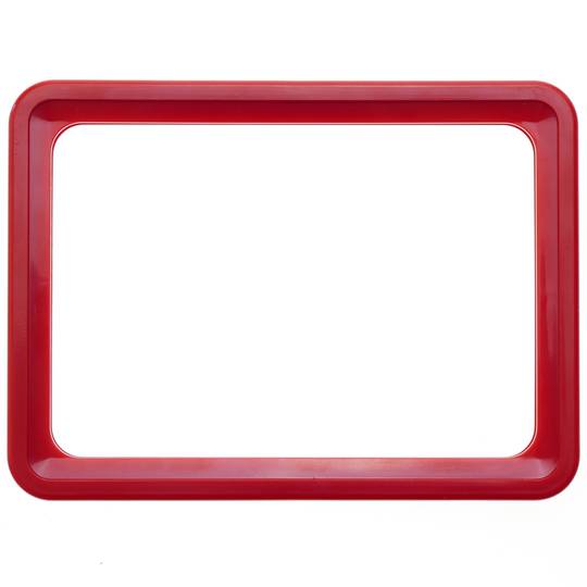 Cadre pour les signes, le marquage et des affiches, couleur rouge A4 taille 306x215mm
