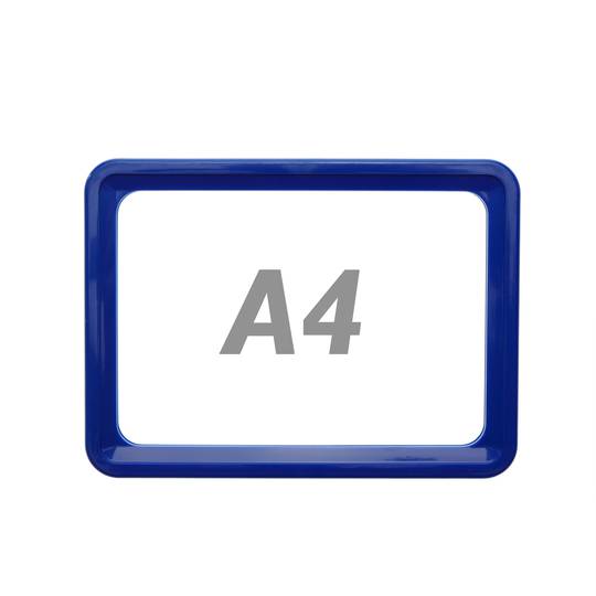 Marco para letreros y carteles A4 306x215mm azul para rotulación