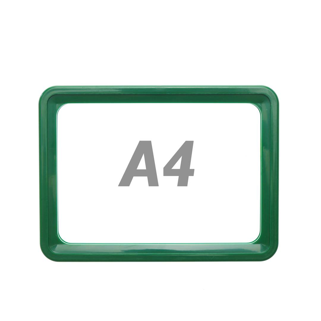 Cadre pour les signes, le marquage et des affiches, couleur vert A4 taille 306x215mm