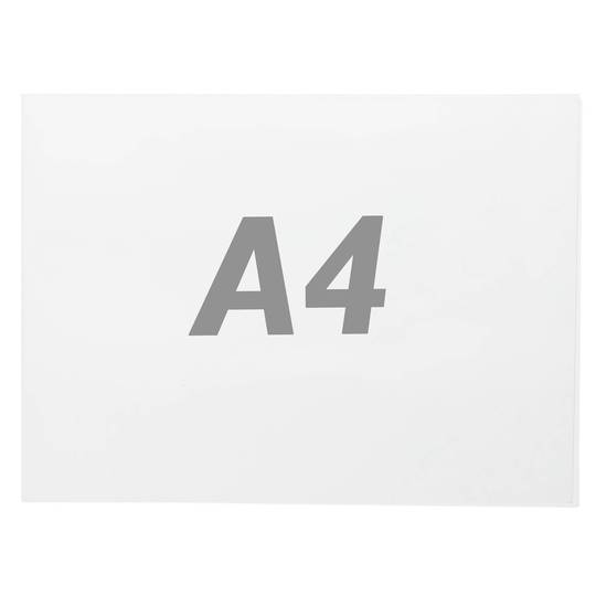Lámina de plástico transparente doble para marco A4 para rotulación