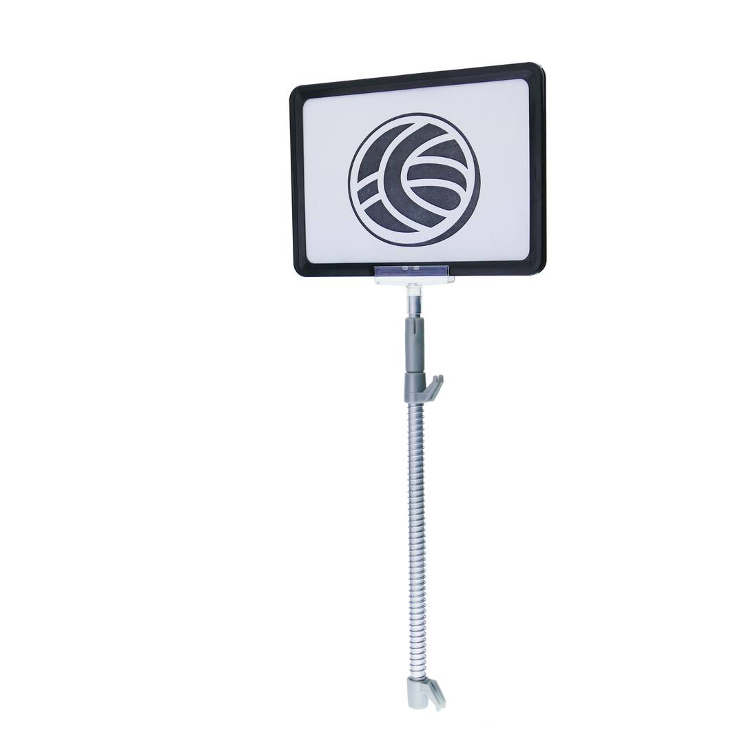 Suporte de pressão com braçadeira para etiqueta 370-530 mm