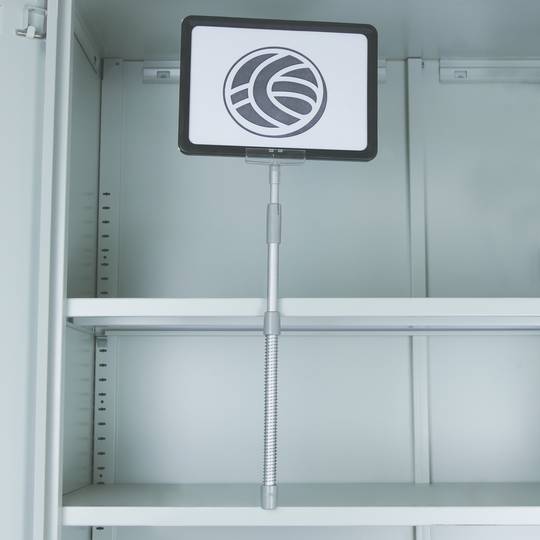 Suporte de pressão com braçadeira para etiqueta 370-530 mm