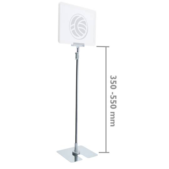 Suporte com pedestal para etiqueta 350-550 mm