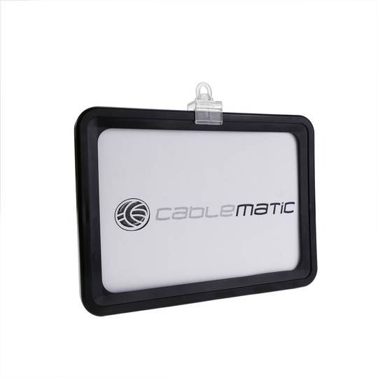 Hanging hook to set on the top for posters with plastic frame