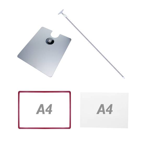 Support et support extensible pour panneau ou affiche A4