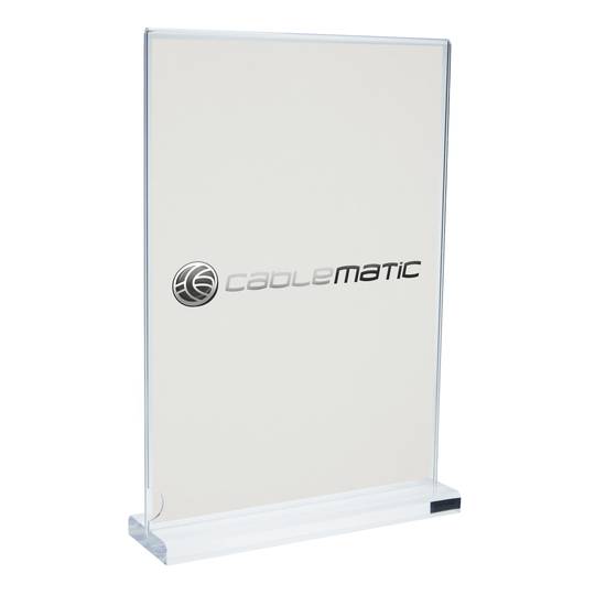 Grafische bureaubladdrager voor verticale A4-posters van 210 x 297 mm