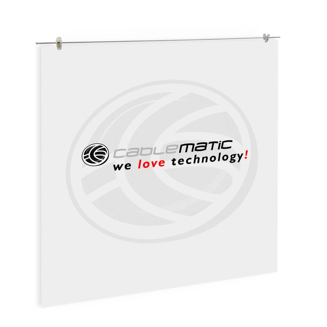 Bevestigingsstang voor poster of poster van 1m met pincet