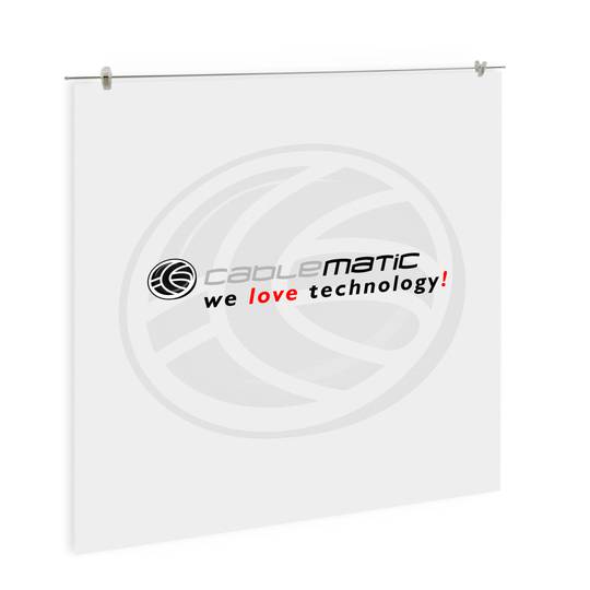 Bevestigingsstang voor poster of poster van 1m met pincet