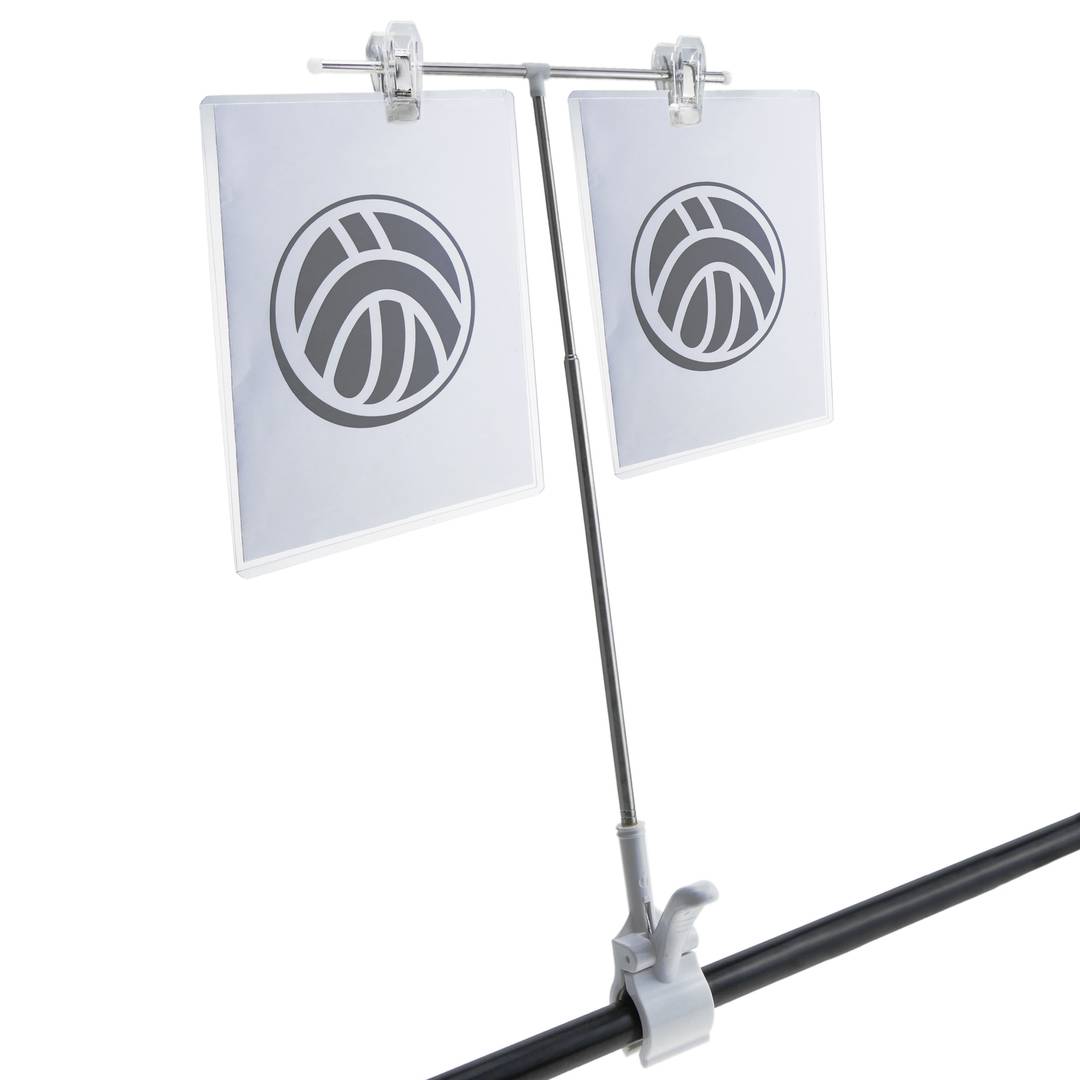 supporto del morsetto per due manifesti o pubblicità