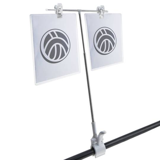 supporto del morsetto per due manifesti o pubblicità