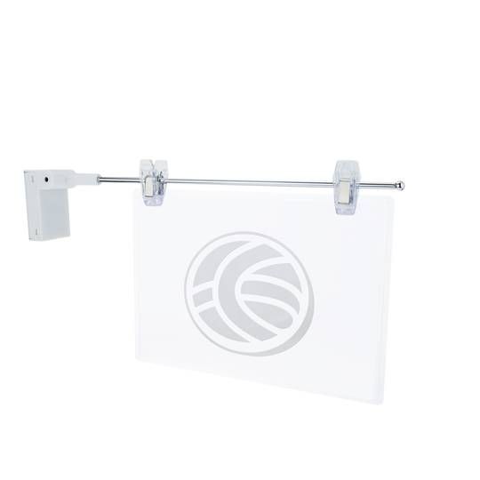 Magnetic holder for a poster or advertisement with rotation