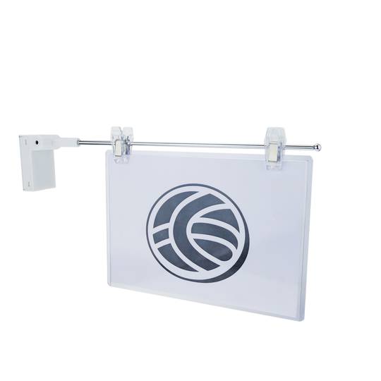 Magnetic holder for a poster or advertisement with rotation