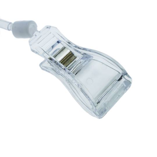 Suport de metacrilat per a un cartell o anunci tipus pinça 50mm