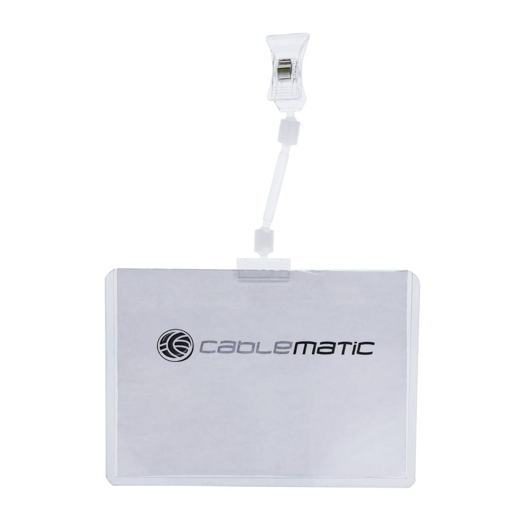 Suport de metacrilat per a un cartell o anunci tipus pinça 50mm