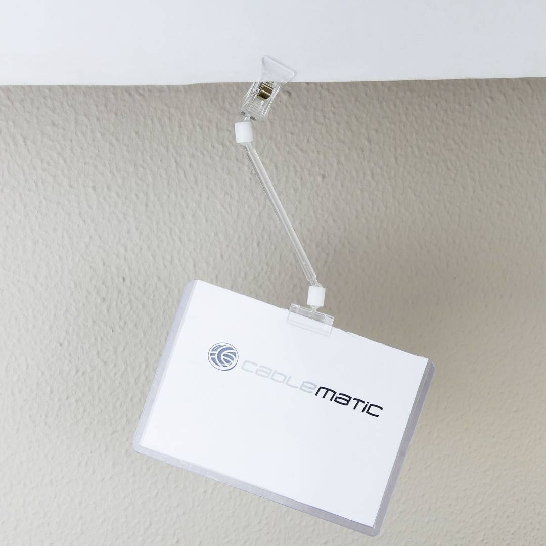apoio metacrilato para um cartaz ou anúncio Tipo braçadeira de 17,5 cm