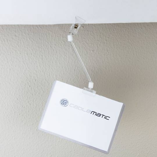 apoio metacrilato para um cartaz ou anúncio Tipo braçadeira de 17,5 cm