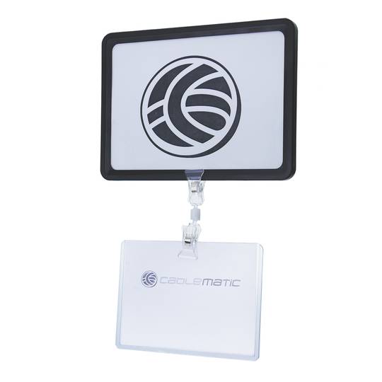 Soporte de cartel de metacrilato tipo pinza pequeña doble articulado