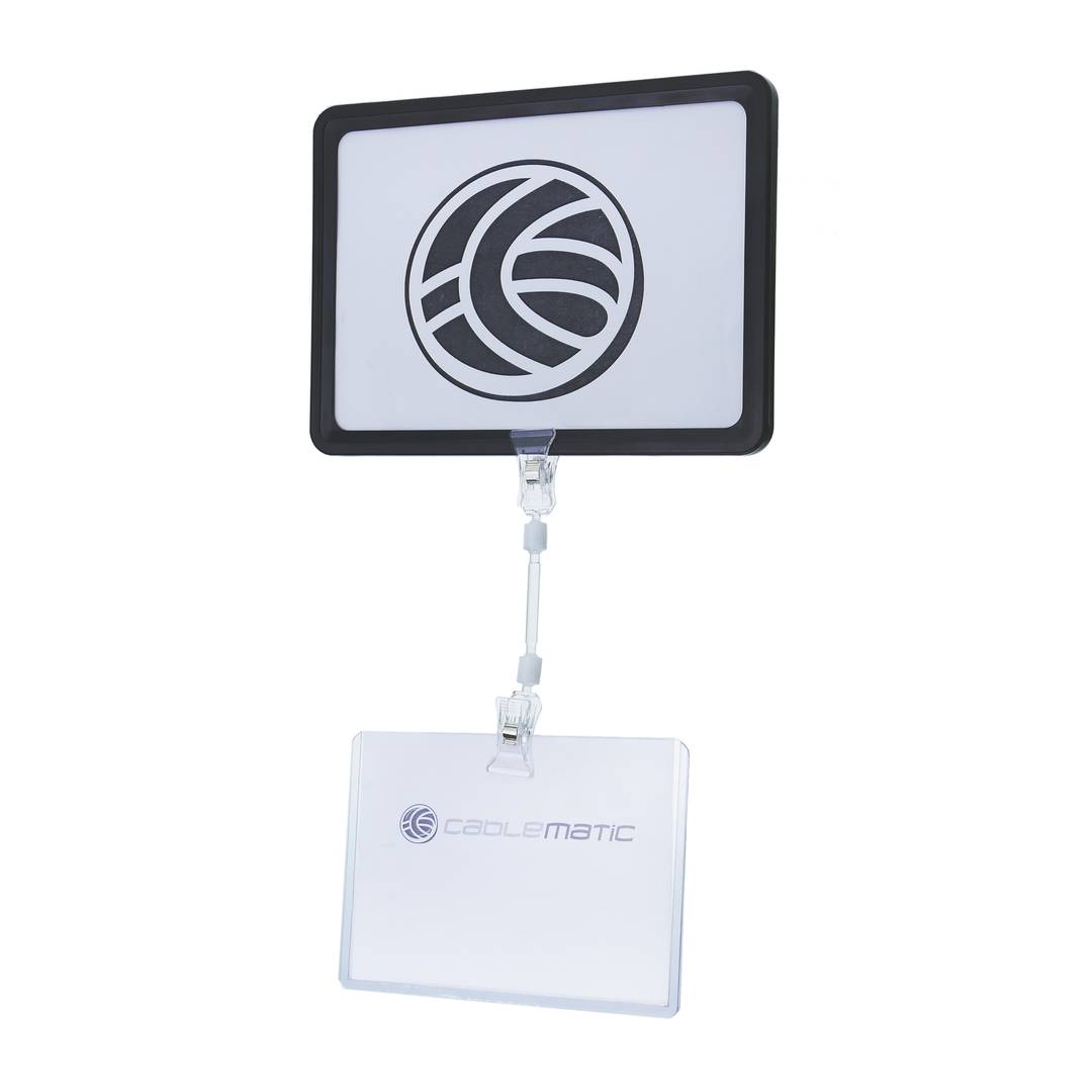 Support articulé de méthacrylate de type pinces double d'affiches 14,5 cm