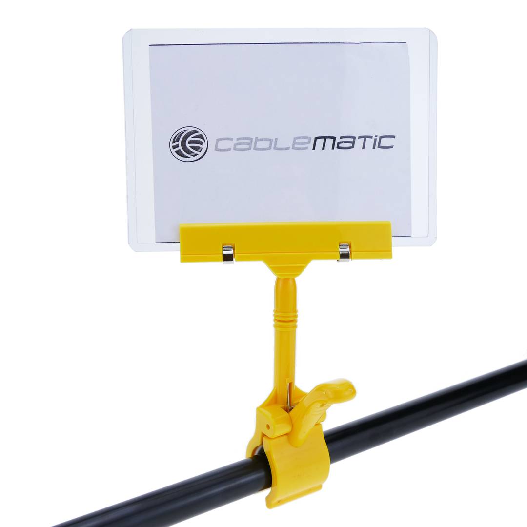 Support rigide en plastic plastique avec goupille de couleur jaune