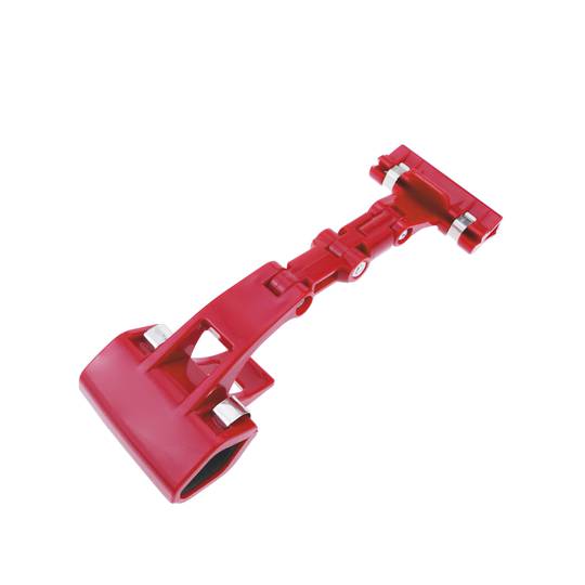 Suporte articulada de plástico vermelho com poster clipe