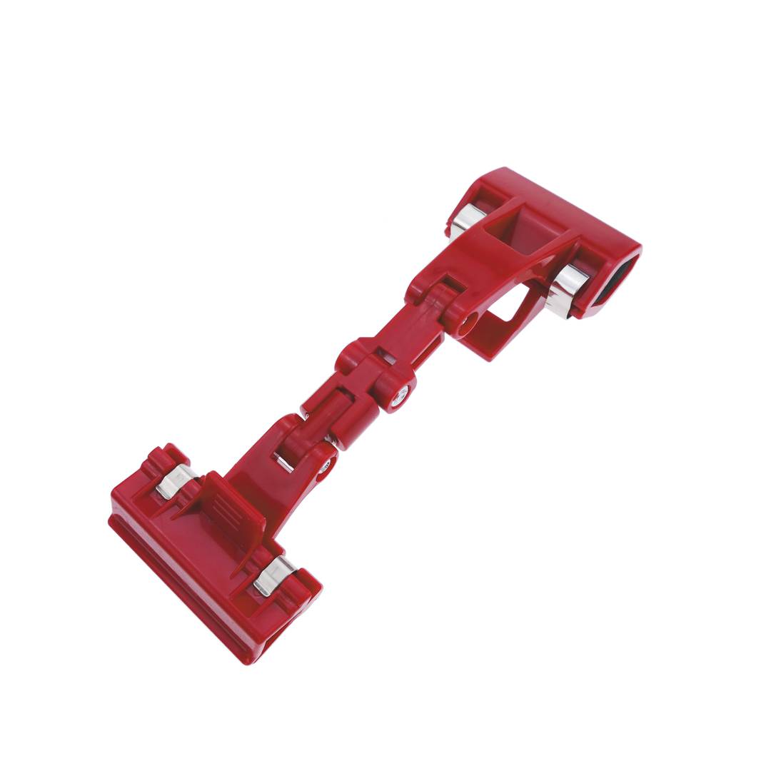 Suporte articulada de plástico vermelho com poster clipe