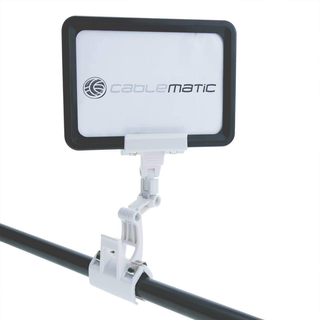 Gearticuleerde plastic posterhouder met witte clip