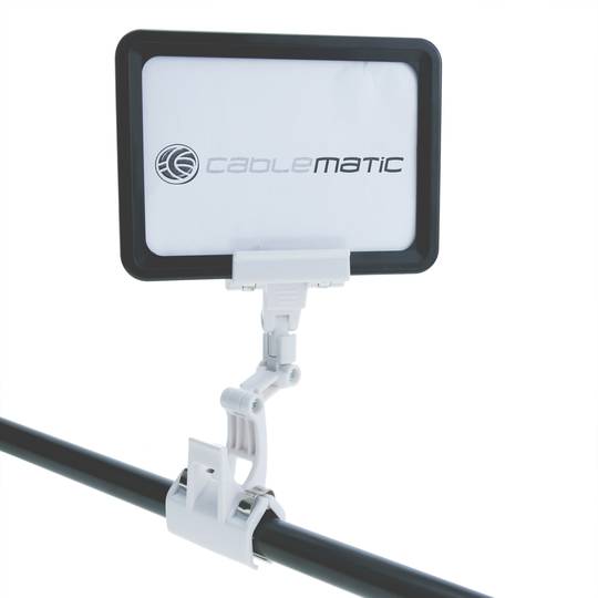 Gearticuleerde plastic posterhouder met witte clip