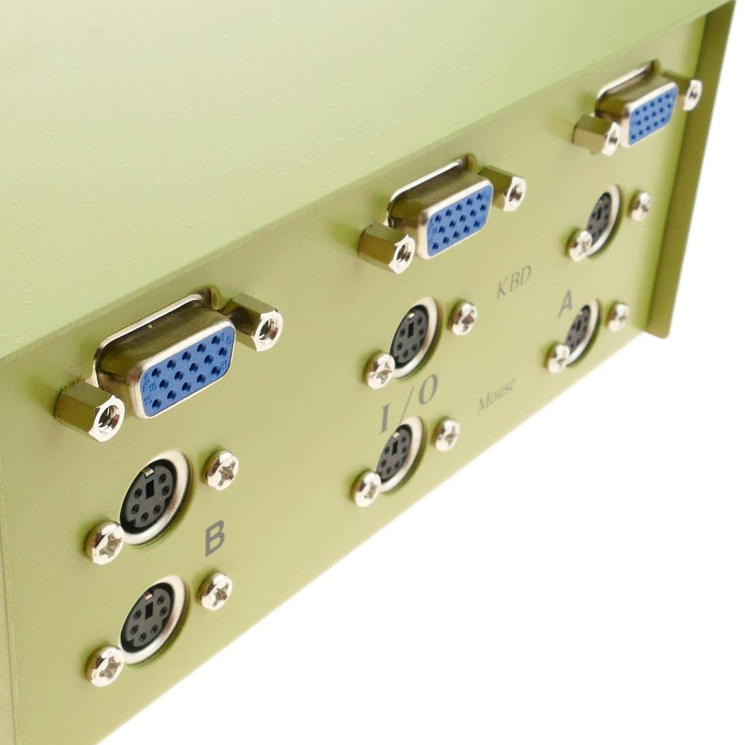 KVM-Switch VGA PS2 2-Port für Tastatur Maus und Bildschirm