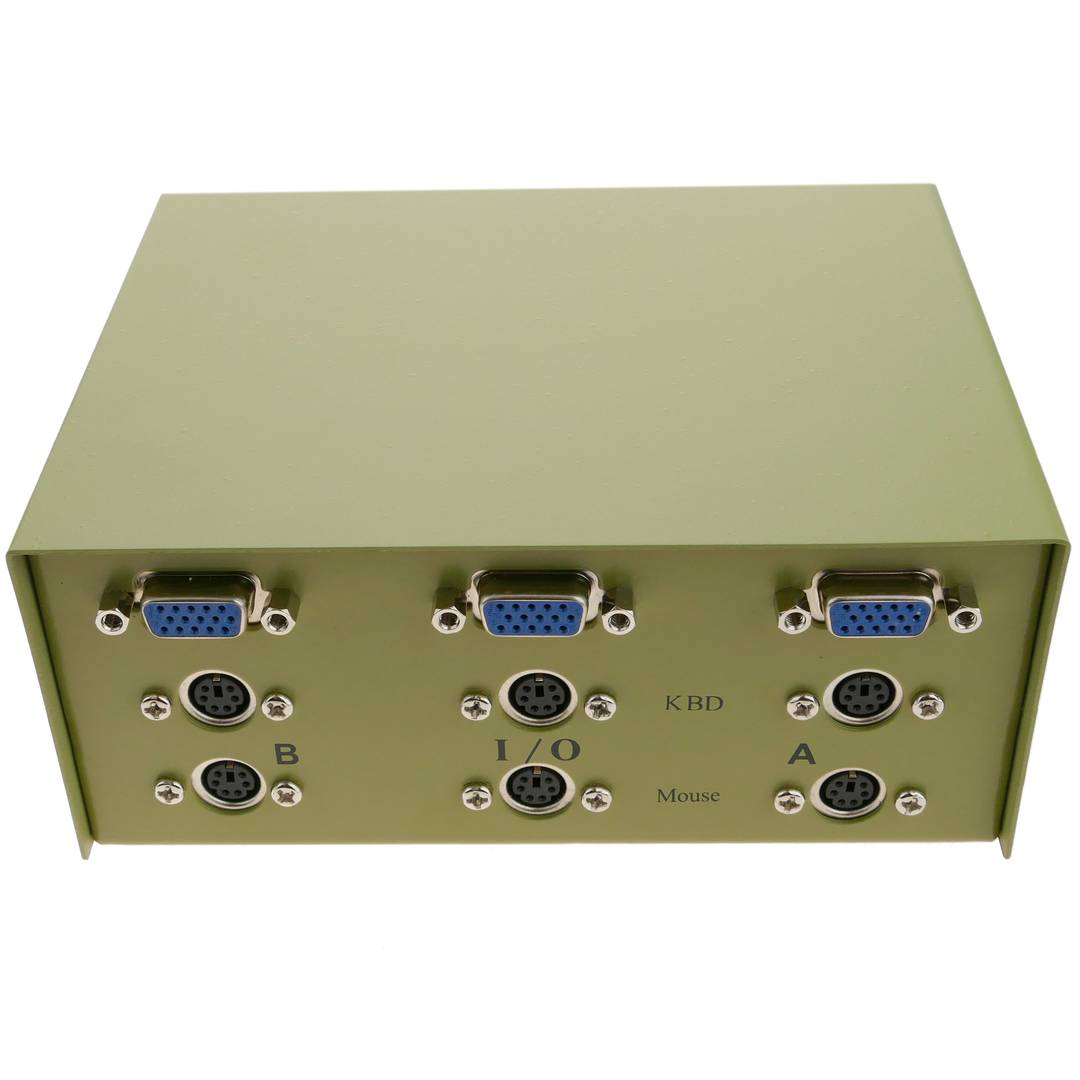 KVM-Switch VGA PS2 2-Port für Tastatur Maus und Bildschirm