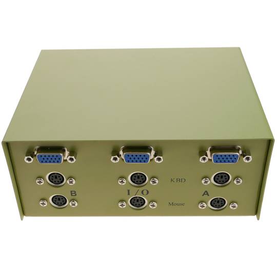 KVM-Switch VGA PS2 2-Port für Tastatur Maus und Bildschirm
