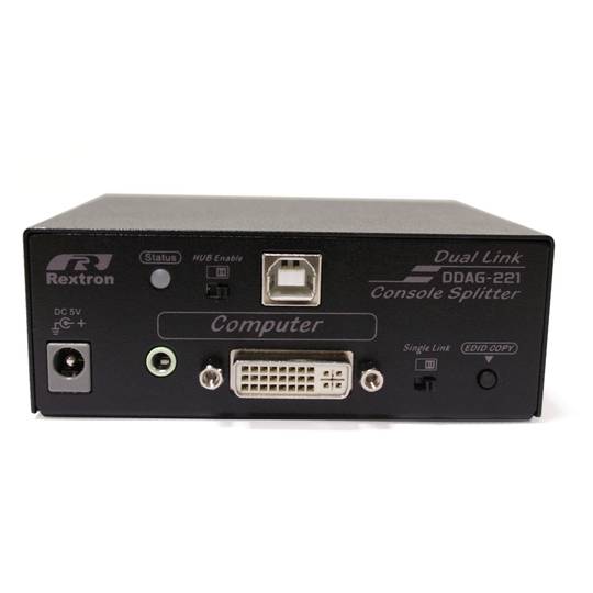 Multiplicador de KVM DVI USB de 2 ports per compartir PC