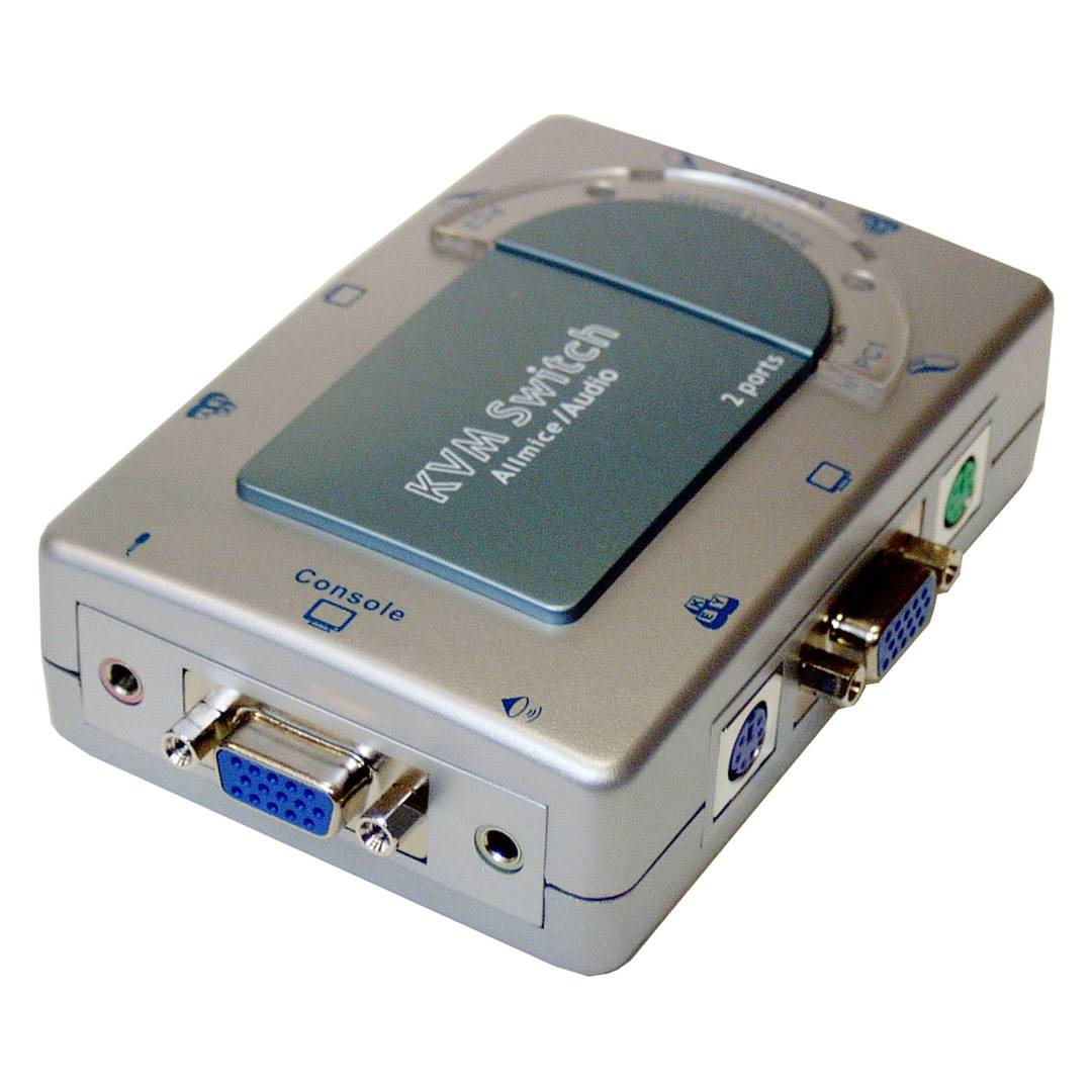 PS2 KVM Switch VGA AUDIO TopView 1KVM un mini 2CPU