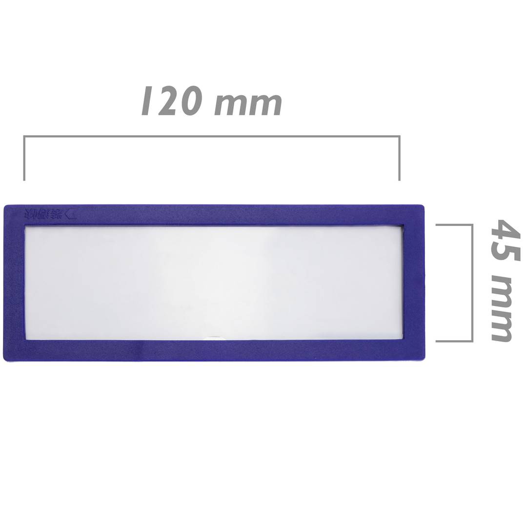 Etiqueta magnética com quadro azul e ímã sinai 120x45mm